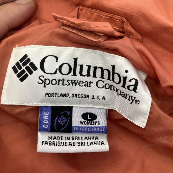 Vintage Columbia Sportswear Windbreaker Jacket Women’s Large Bugaboo Coat Orange - Picture 16 of 16